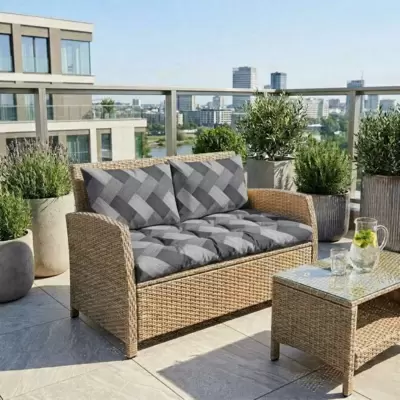 Jastuci za baštenski dvosed 130x50x50cm TRICOT-BL