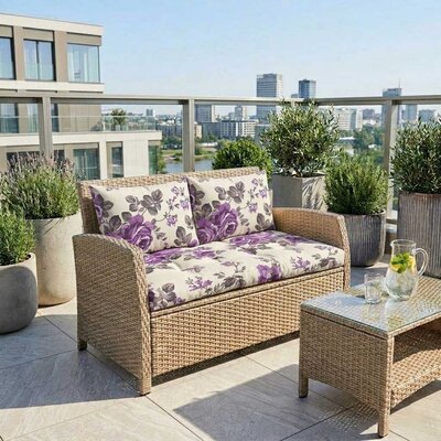 Jastuci za baštenski dvosed 130x50x50cm VIOLET GARDEN