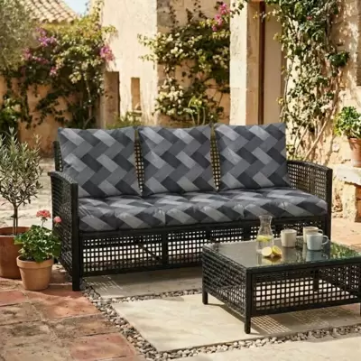 Jastuci za baštenski trosed 160x50x50cm TRICOT-BL