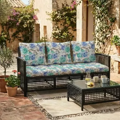 Jastuci za baštenski trosed 160x50x50cm BLUE ROSES