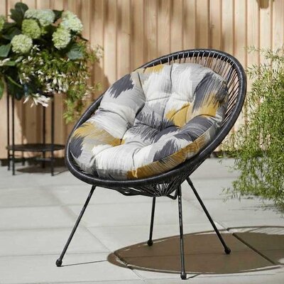 Jastuk za ovalnu baštensku stolicu - fotelju 110x90cm BLACK JAM