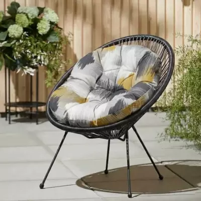 Jastuk za ovalnu baštensku stolicu - fotelju 110x90cm BLACK JAM