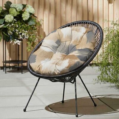 Jastuk za ovalnu baštensku stolicu - fotelju 110x90cm GREY JAM