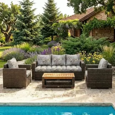 Jastuci Za Veliku Baštensku Garnituru - Trosed i Dve Fotelje NOSTALGIE