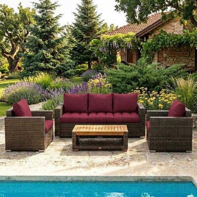 Jastuci Za Veliku Baštensku Garnituru - Trosed i Dve Fotelje CHERRY