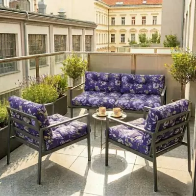 Jastuci Za Baštensku Garnituru Sa Niskim Naslonima - Dvosed i Dve Fotelje VIOLET RETRO