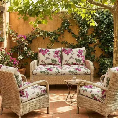 Jastuci Za Baštensku Garnituru - Dvosed 120cm i Dve Fotelje PINK FLOWERS