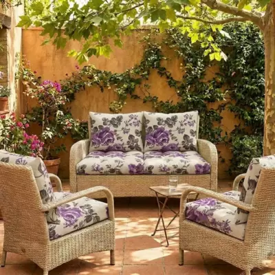 Jastuci Za Baštensku Garnituru - Dvosed 120cm i Dve Fotelje VIOLET GARDEN