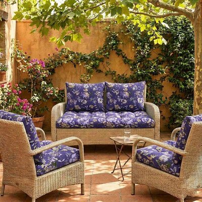 Jastuci Za Baštensku Garnituru - Dvosed 120cm i Dve Fotelje RETRO VIOLET