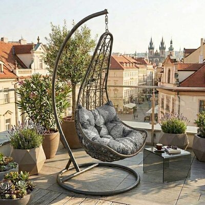 Jastuk Za Ratan Ljuljašku Za Jednu Osobu GREY STONE