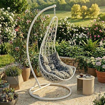 Jastuk Za Ratan Ljuljašku Za Jednu Osobu BLACK ORNAMENT