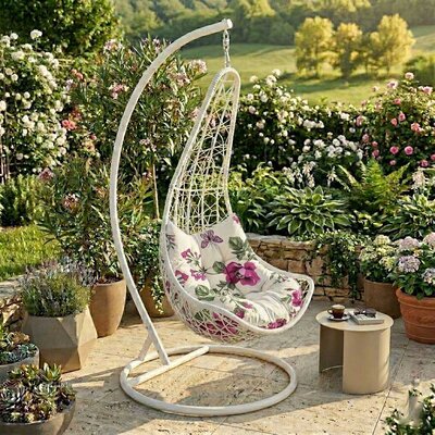 Jastuk Za Ratan Ljuljašku Za Jednu Osobu PINK FLOWERS