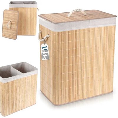 Vilde Korpa za veš od bambusa 90L – Prirodna estetika i vrhunski red