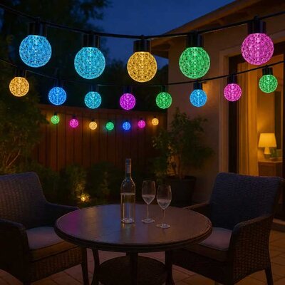 LED svetleći niz dužine 9 metara sa 20 RGB kugli i daljinskim upravljačem