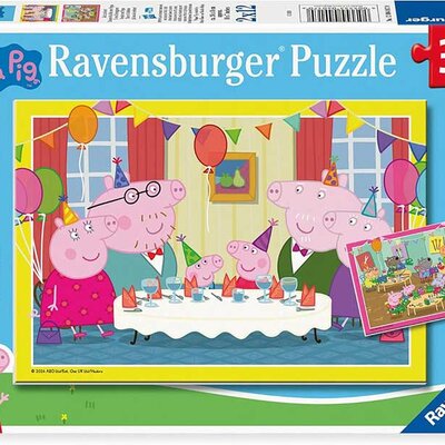Puzzle za decu 2x12 delova Pepa Prase - Vreme je za zabavu Ravensburger 12004018