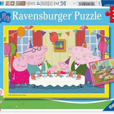 Puzzle za decu 2x12 delova Pepa Prase - Vreme je za zabavu Ravensburger 12004018