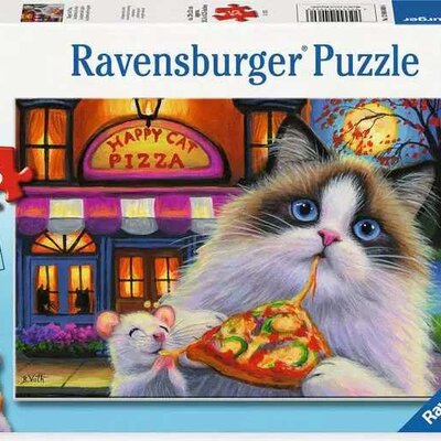 Puzzle za decu 35 delova Happy Cat Pizza Ravensburger 12004060