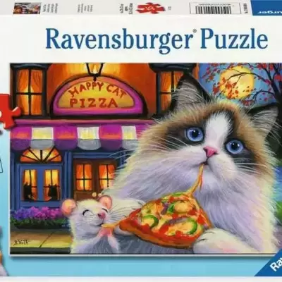 Puzzle za decu 35 delova Happy Cat Pizza Ravensburger 12004060