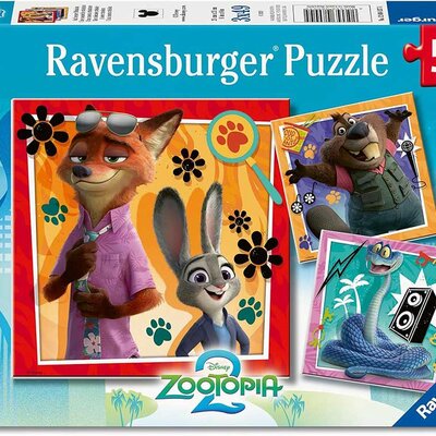 3u1 Puzzle za decu 3x49 delova Zootopia 2 Nova misija Ravensburger 12004369