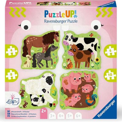 Slagalice za najmlađe 4u1 Domaće životinje Puzzle Up! Ravensburger 12004001