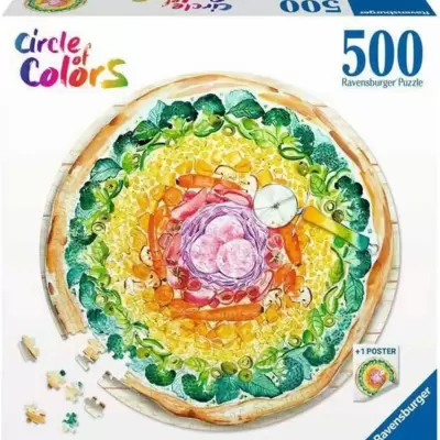 Puzzle 500 delova Krug boja - Pizza Ravensburger 17347