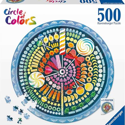Puzzle 500 delova Krug boja - Bombone Ravensburger 17350