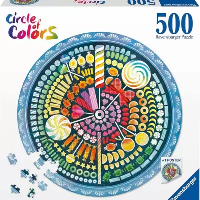 Puzzle 500 delova Krug boja - Bombone Ravensburger 17350