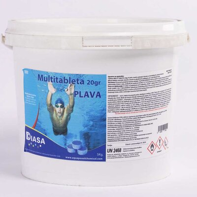 Multi tablete za tretman vode u bazenima Plave 20gr 5kg