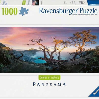 Puzzle slagalica 1000 delova Sumporno jezero na planini Ijen Java Ravensburger Panorama 12000175