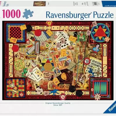 Puzzle slagalica 1000 delova Starinske društvene igre Ravensburger 12000655