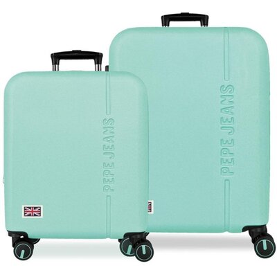 Komplet proširivih ABS kofera 55cm i 68cm PJL Aris turquoise blue 63289