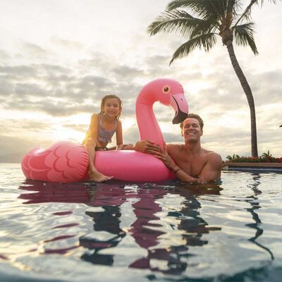Intex Dečiji dušek na naduvavanje Flamingo sa ručkama 57558NP