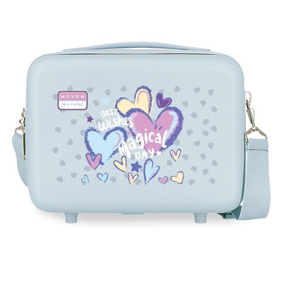 Kozmetički neseser od ABS-a Movom Best Wishes sky blue 32119