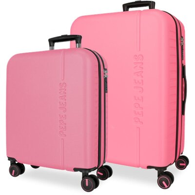 Komplet proširivih ABS kofera 55cm i 68cm PJL Montana pink 75689
