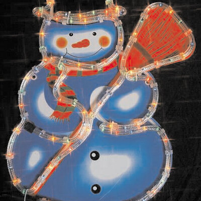 Novogodišnji svetleći okvir Sneško Belić h50cm 52-200