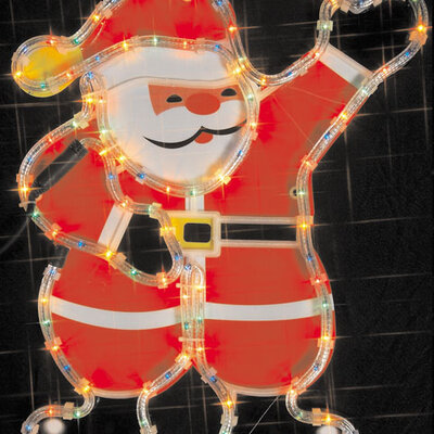 Novogodišnji svetleći okvir Deda Mraz h50cm 52-200