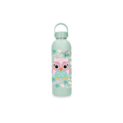 Termos 500ml 12-24h održavanje temperature Roll Road Happy Pets Owl mint 49933