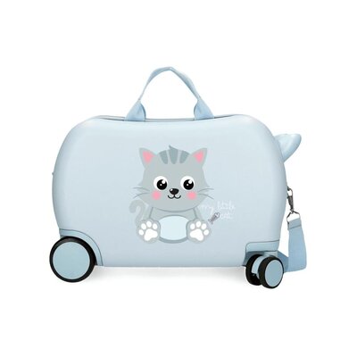 Dečiji kofer za put i vožnju Roll Road Happy Pets Cat blue 49910