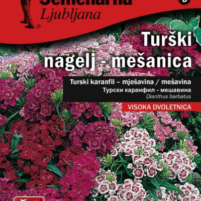 Seme za cveće 5 kesica Turski karanfil - mešavina -  Dianthus barbatus 3133