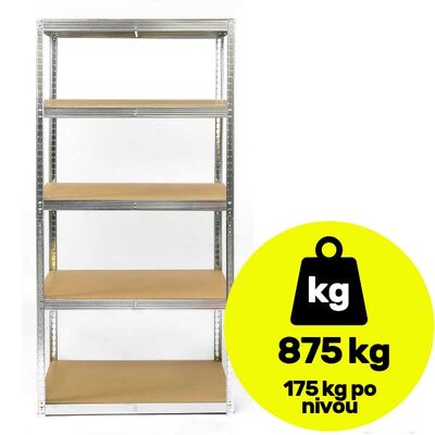 Metalna polica velike nosivosti 180x60x40cm 5x175kg