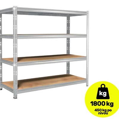 Profesionalni magacinski metalni regal Orion Heavy Industrial 180×210×70 cm 4×450kg