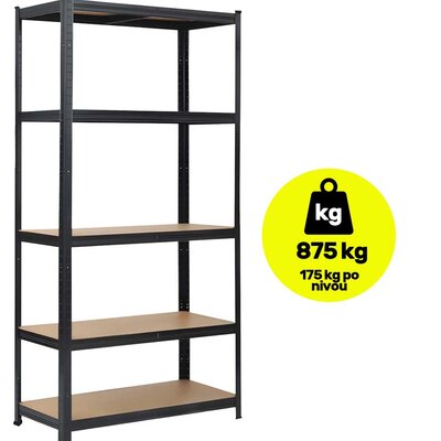 Metalna stalaža velike nosivosti 180x90x45 cm 5×175kg