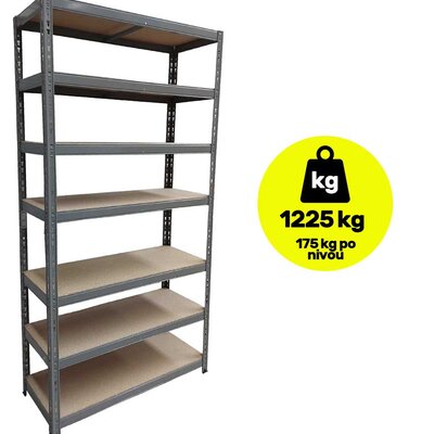 Metalna stalaža velike nosivosti 200x100x40cm 7×175kg
