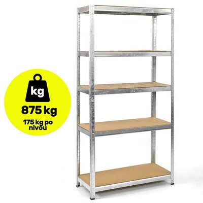 Metalna stalaža velike nosivosti 180x100x45cm 5x175kg