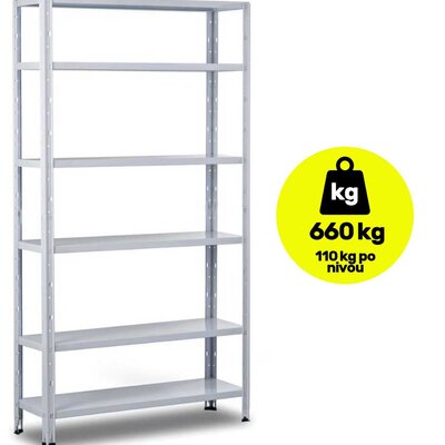 Metalna polica velike nosivosti 188x100x30cm 6x110kg