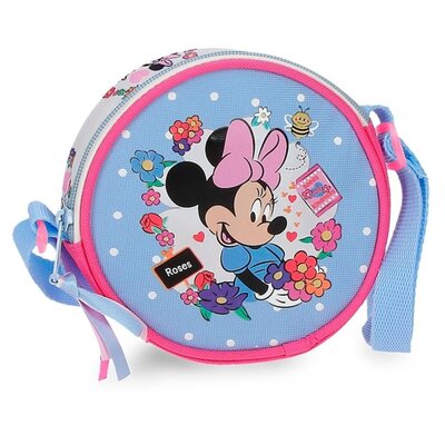 Okrugla torbica za devojčice Disney Minnie Flowers pink 43151