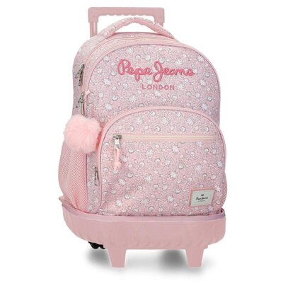 Ranac za školu 43cm sa točkićima PJL Mia light pink 60729