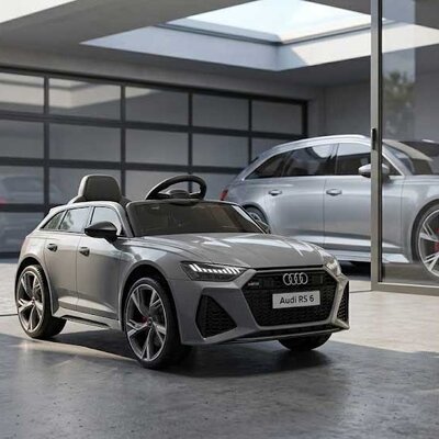 Audi RS6 Licencirani dečiji automobil na baterije Sivi