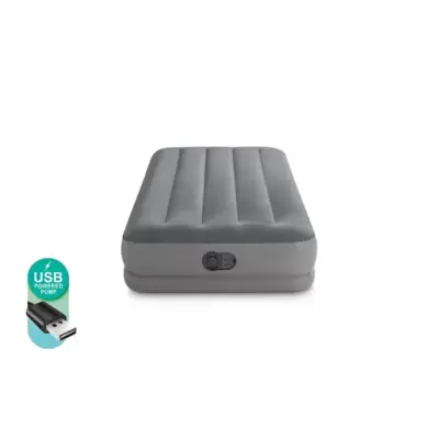 Intex dušek na naduvavanje sa ugrađenom USB pumpom - 99cm x 191cm x 30cm