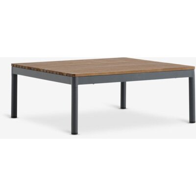 Lounge sto HOU Š75xD75 cm, aluminijum i tvrdo drvo